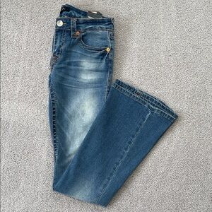 True Religion Women's Joey Rainbow Stitch Flare Jeans NWT - Size 27